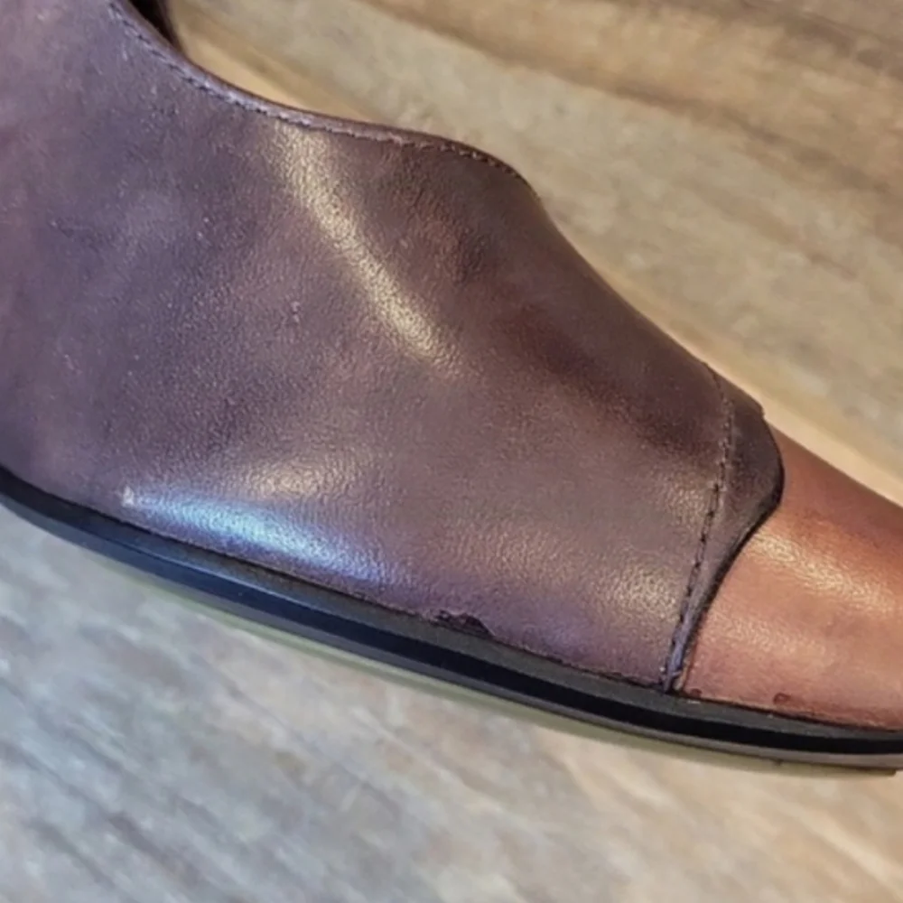 Spring Step Mirth Bohemian Leather Pumps in Two-Tone Brown, Size 37, Size 7 - Picture 6 of 16